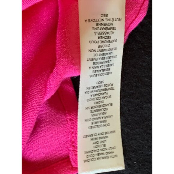 Chicos Womens Button-Down Fuchsia Long Sleeve Blouse Size 2 Rayon - Picture 4 of 11